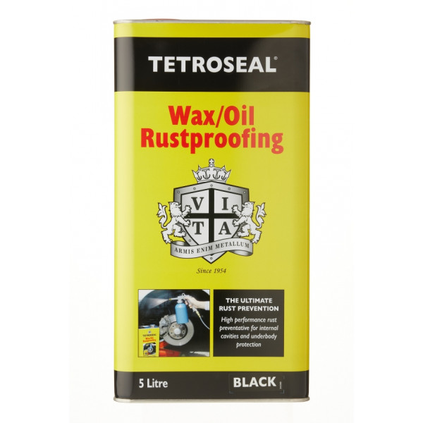 Tetroseal Wax Oil Rustproof Black 5 Litre