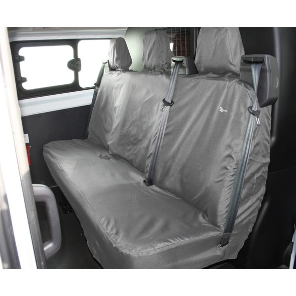 thumbnail image 2 of Quilted Leather Black Van Seat Covers – For Ford Transit Custom 2013-2023 – Front Set 2 of 6