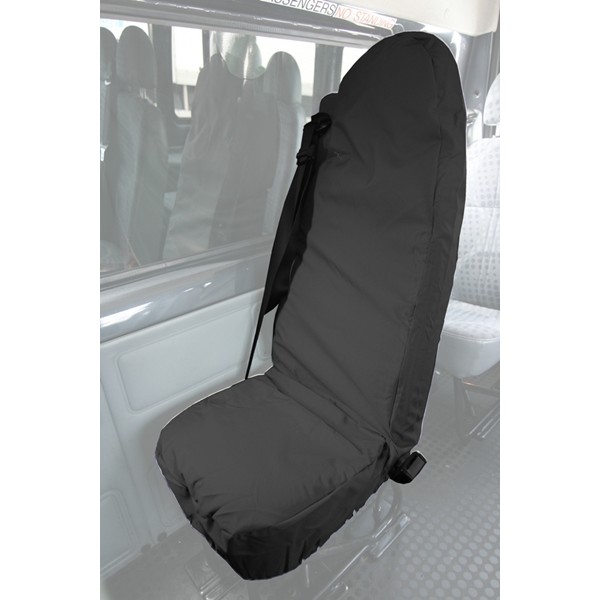 Minibus Seat Cover – Single Right – Black – Ford Transit