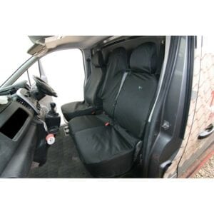 Van Seat Cover – Double Passenger – Black – Renault Traffic/Vauxhall Vivaro/Fiat Talento/Nissan NV300 (Folding)