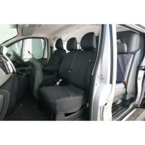 Van Seat Cover – Passenger Double – Black – Renault Trafic, Vauxhall Vivaro, Nissan NV300 and Fiat Talento