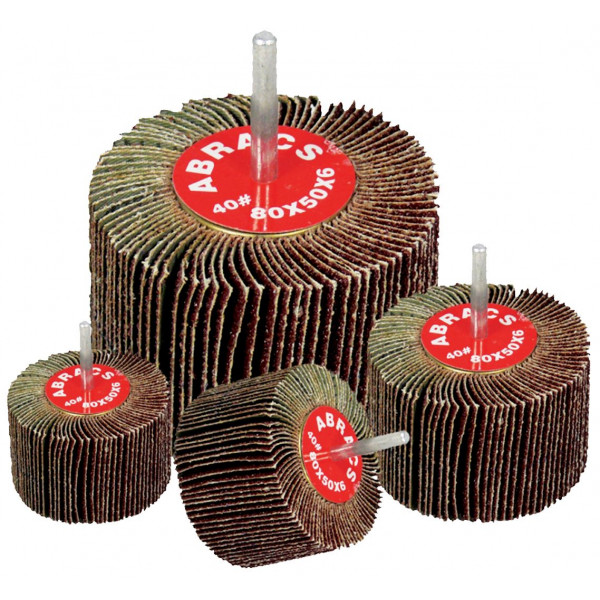 ABRACS Flap Wheels 6mm shaft 60x30mm P80