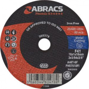 ABRACS Phoenix II Flat Cutting Disc 75 x 1.0 x 10mm