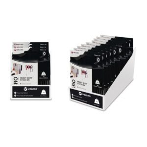 VELCRO Brand Heavy Duty Stick On Tape - 50mm x 1m, Black