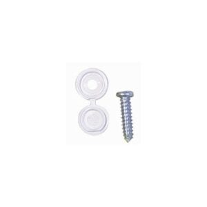 Number Plate Cap & Screw – White