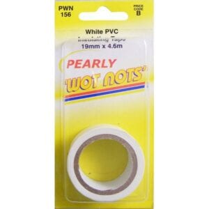 PVC Insulation Tape – White – 19mm x 4.6m