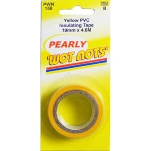 PVC Insulation Tape – Yellow – 19mm x 4.6m