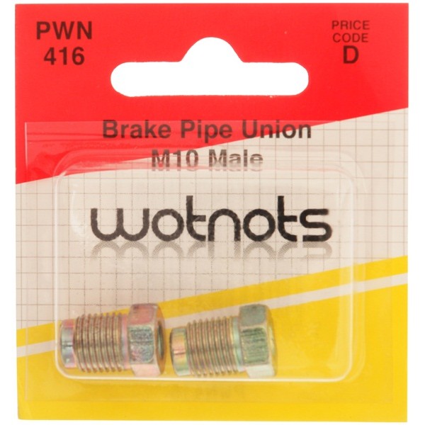 Brake Pipe Unions – Male M10 x 1 Pitch – Pack Of 2