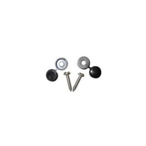Number Plate Security Caps & Screws – Black – Pack Of 2