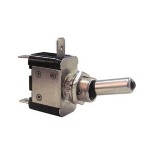 Heavy Duty On/Off Metal Toggle Switch – Red Illuminated