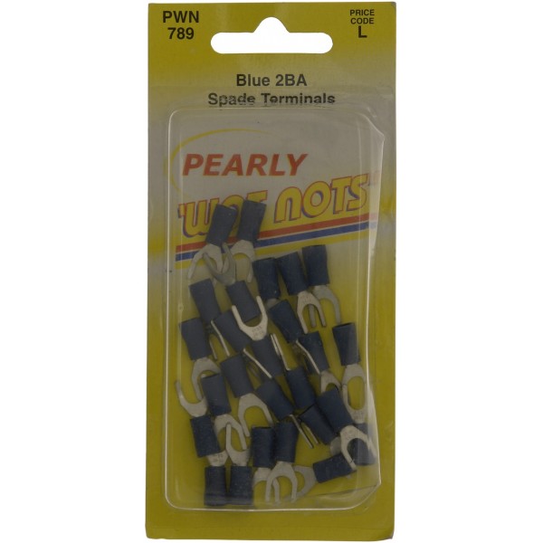 Wiring Connectors – Blue – Spade – 5mm – Pack of 25