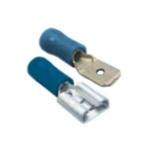 Wiring Connectors – Blue – Male/Female Slide-On – 6.3mm – Pack of 15